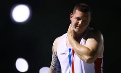 TOKYO, JAPAN, 27.08.2021 - Tom HABSCHEID of Luxembourg prepares for the competition to be held on 4th of September. Picture from the training activity in the Yoyogi Park sports venue. Yoyogi Training Venue Track & Field. Athletics, SPORTS: Men's Discus Throw F42, Men's Shot Put F42 - Image free of press use offered by the Luxembourg Paralympic Committee. ATP Photographer: Takahashi MAKOTO of AFLO Japan. 
