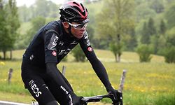Team Ineos rider Great Britain's Christopher Froome rides during the second stage of the 71st edition of the Criterium du Dauphine cycling race, 180 km between Mauriac and Craponne-sur-Arzon on June 10, 2019. (Photo by Anne-Christine POUJOULAT / AFP)