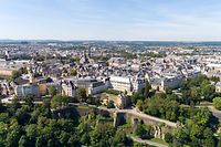 Lokales,Luxemburg Stadt,Panorama Altstadt,Finanzplatz,Urlaub,Reisen.Foto: Gerry Huberty/Luxemburger Wort