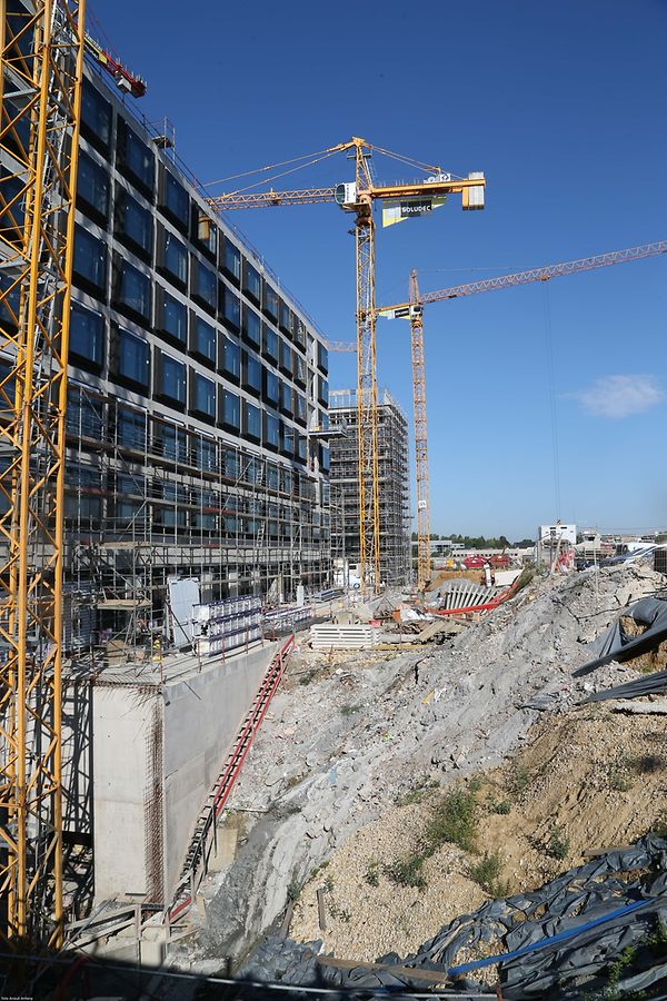 23.8.2017 Luxembourg, Gasperich,  chantier Gasperich ban, Bauarbeiten photo Anouk Antony