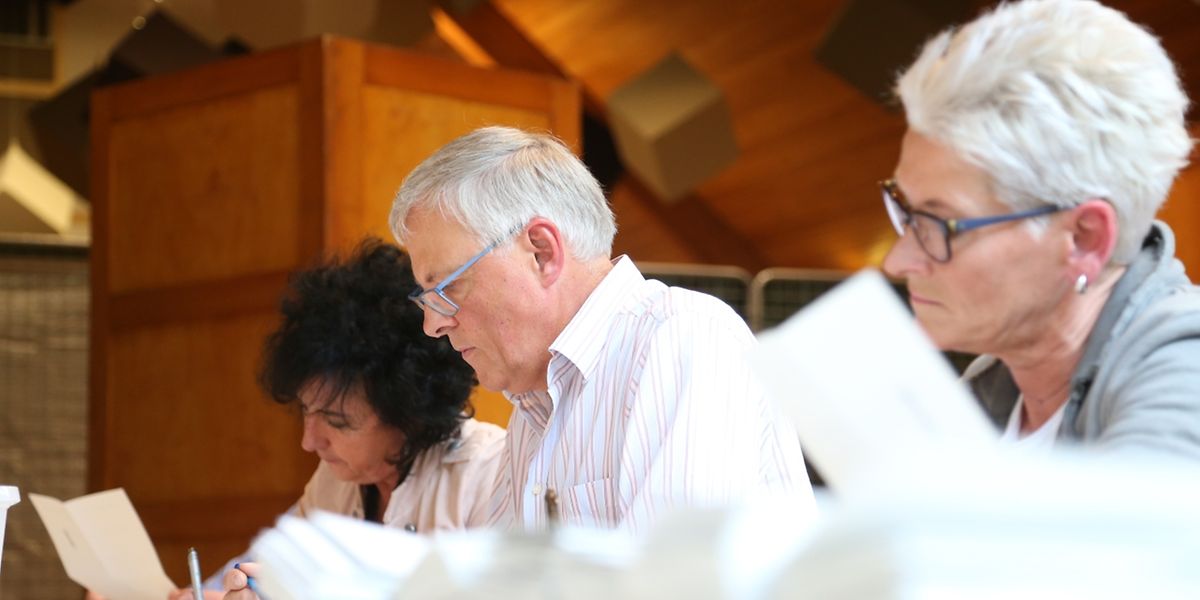 Auszählung der Wahlresultate in Reisdorf.