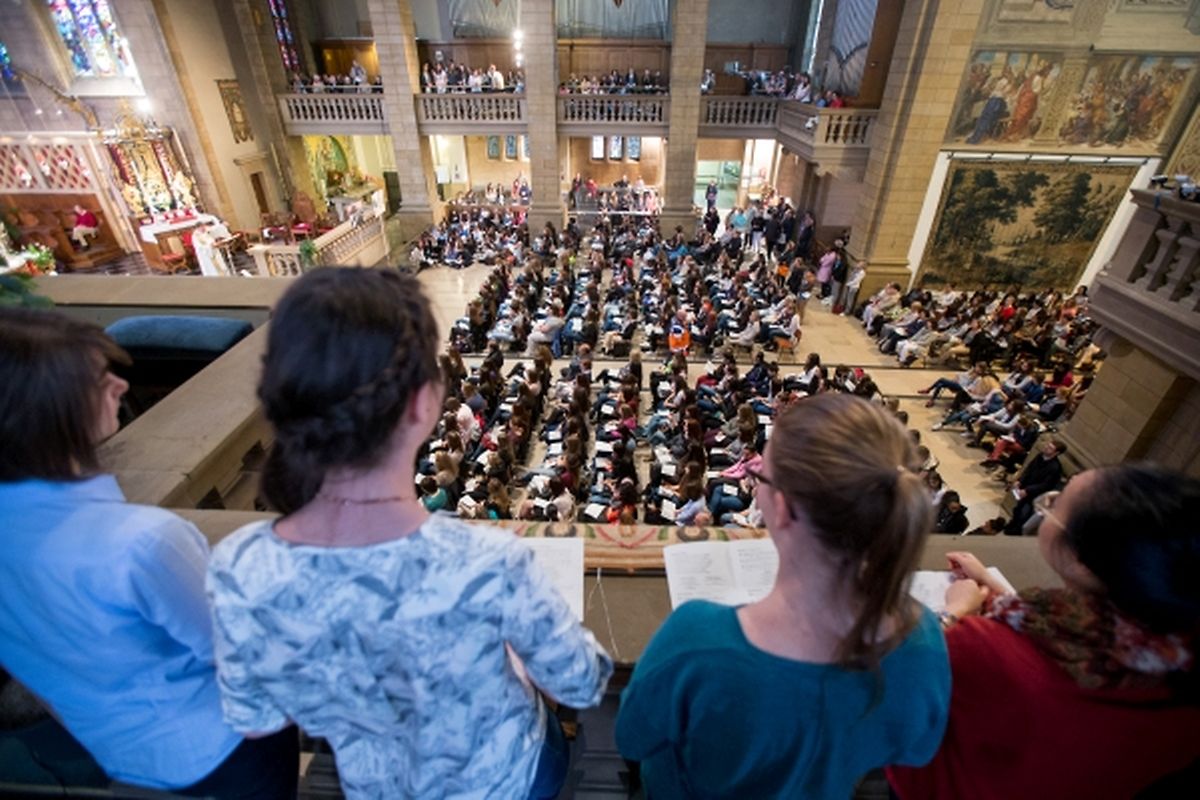 Messe für die Schwestern der christlichen Lehre und die Schule in Luxemburg-Fieldgen