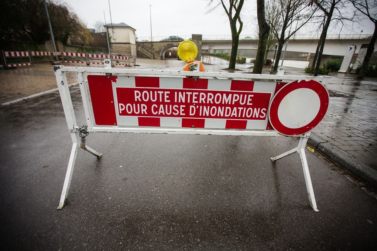 Hochwasser an der Mosel am Donnerstagmorgen.