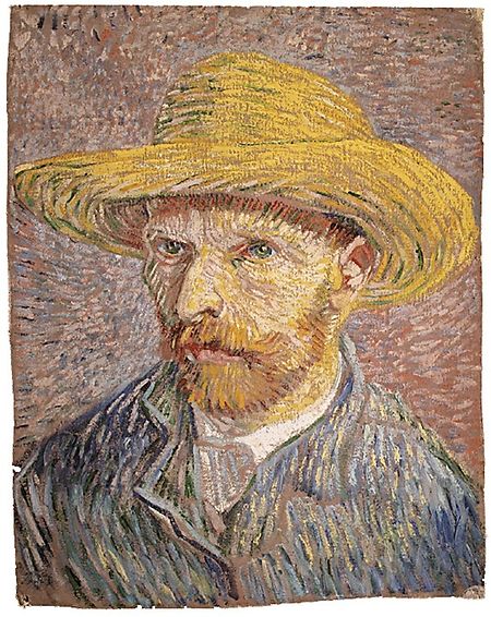 Van Goghs "Selbstportät mit Strohhut" ist nur in kleinerer Auflösung als Foto downloadbar.