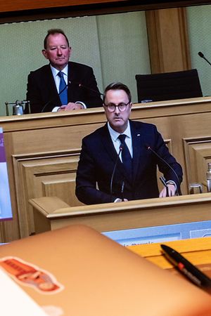 IPO , Etat de la Nation , Chamber , Abschied Viviane Reding , Vereidigung und Ansprache Elisabeth Margue , Ansprache Xavier Bettel , Foto:Guy Jallay/Luxemburger Wort