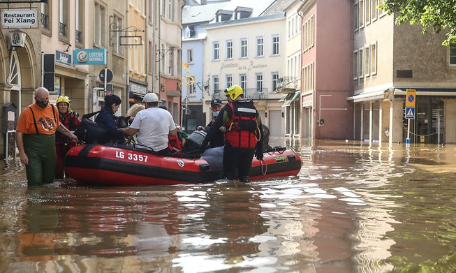 300 inhabitants of Echternach, a town in the east of Luxembourg, had to be evacuated