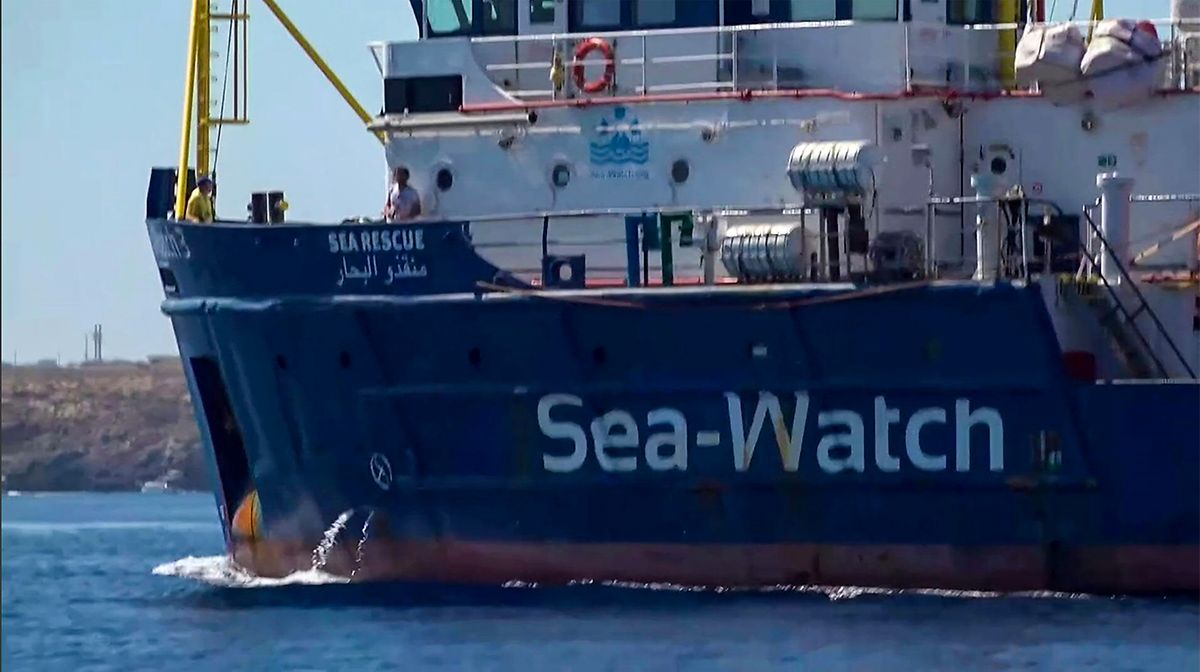 Die "Sea-Watch 3" auf dem Weg nach Lampedusa.