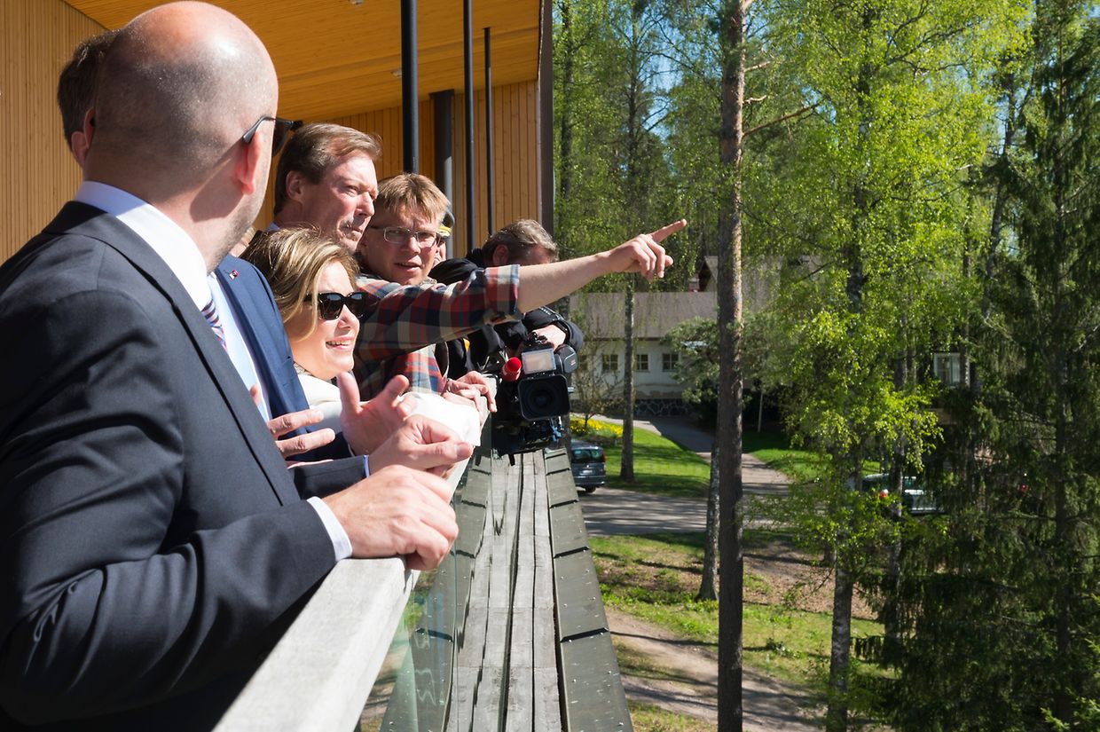 Das großherzogliche Paar zeigte sich beeindruckt von der Landschaft.