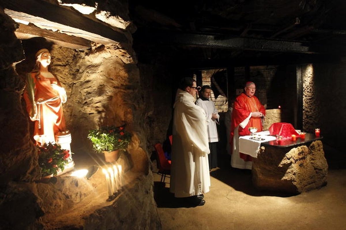2012 wurde die Messe in der Mine von Erzbischof Jean-Claude Hollerich zelebriert.