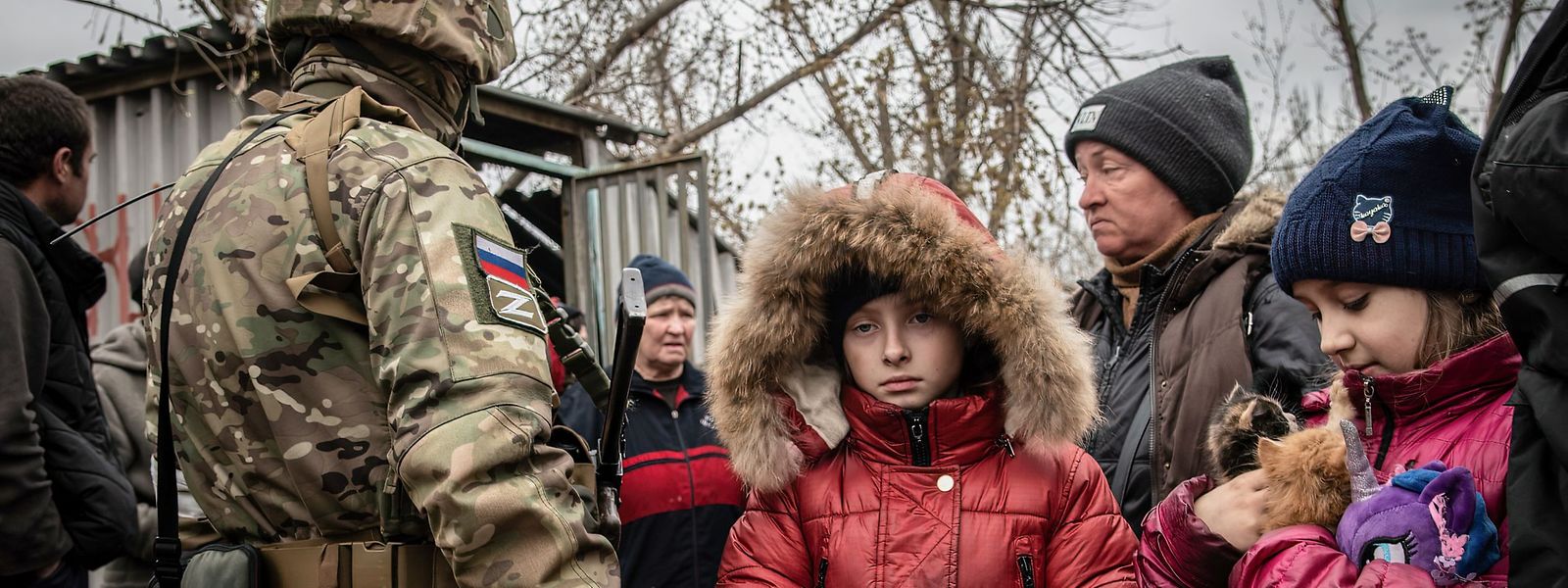 Kinder im von russischen Truppen besetzten Mariupol.
