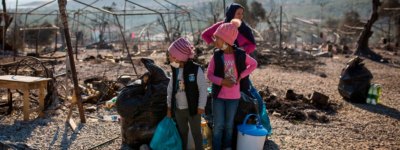Mehrere Brände haben das Lager Moria auf Lesbos fast vollständig zerstört.