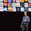 SAN FRANCISCO, CA - JUNE 13: Apple CEO Tim Cook speaks at an Apple event at the Worldwide Developer's Conference on June 13, 2016 in San Francisco, California. Thousands of people have shown up to hear about Apple's latest updates.   Andrew Burton/Getty Images/AFP
== FOR NEWSPAPERS, INTERNET, TELCOS & TELEVISION USE ONLY ==