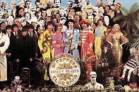 Die Beatles und ihre "Gäste" auf dem Plattencover von "Sgt. Peppers Lonely Hearts Club Band". 