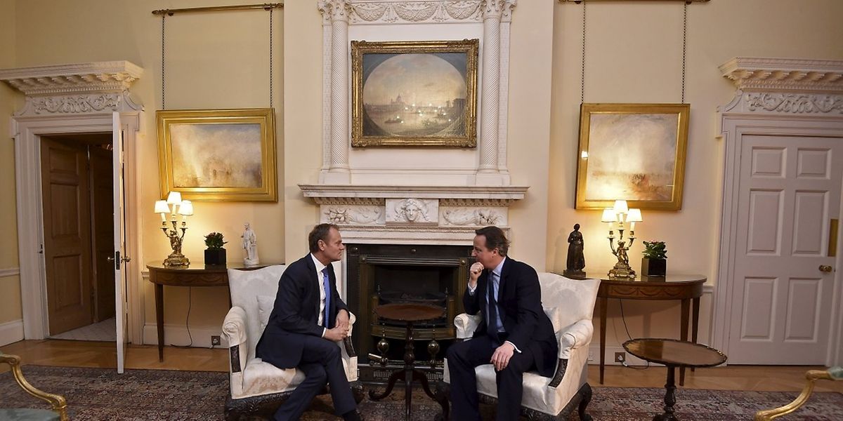 EU-Ratspräsident Tusk und der britische Premier Cameron sind sich bei dem Gespräch in der Downing Street offenbar näher gekommen.