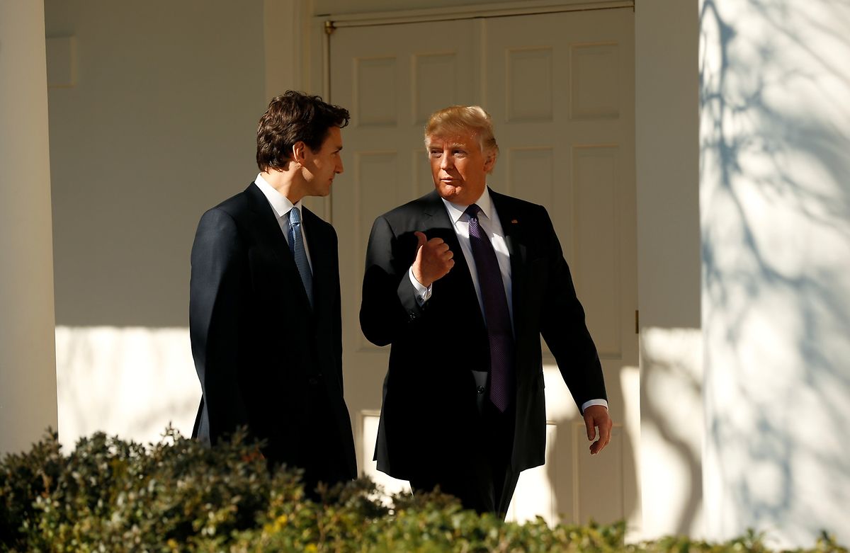 Trudeau mit US-Präsident Donald Trump.