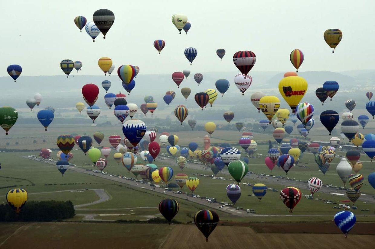 456 Ballon flogen am Freitag über Chambley hinweg - so viel wie niemals zuvor.