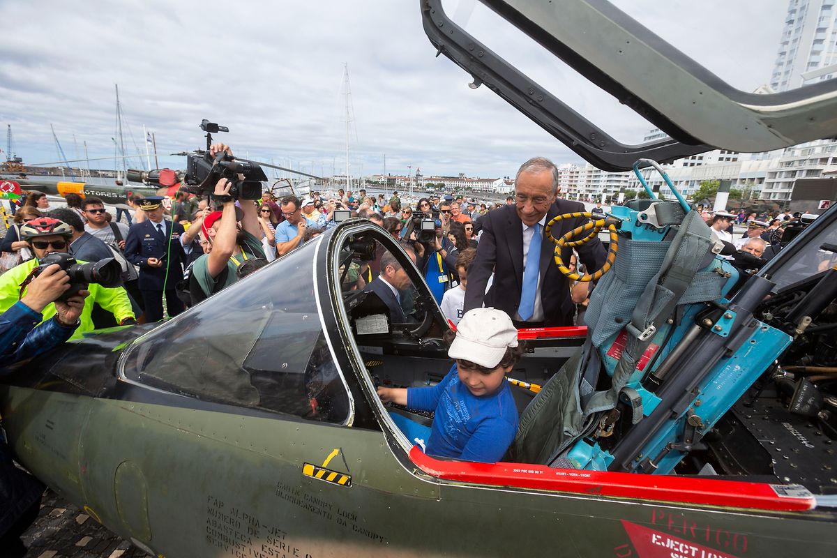 O Presidente da República, Marcelo Rebelo de Sousa  nas comemorações do Dia de Portugal, de Camões e das Comunidades Portuguesas, nas Portas do Mar, Ponta Delgada, Açores, 9 de junho de 2018. ANTÓNIO ARAÚJO/LUSA