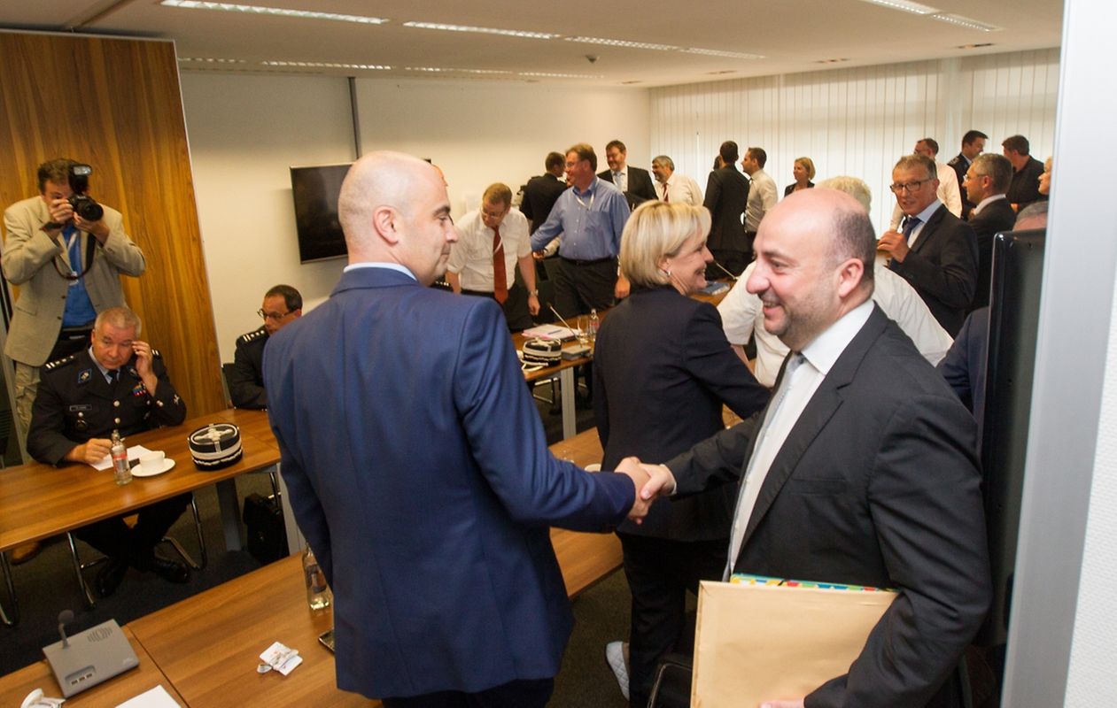 Wenige Minuten vor der Unterredung am Donnerstagmorgen.