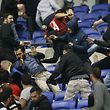 Football Soccer - Olympique Lyonnais v Besiktas - UEFA Europa League Quarter Final First Leg - Parc Olympique Lyonnais - 13/4/17 Besiktas and Lyon fans clash in the stands Reuters / Robert Pratta Livepic