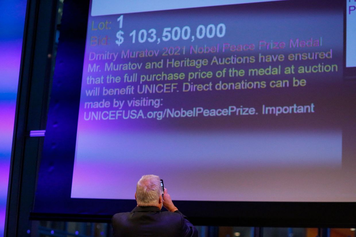 Leilão de medalha do Nobel da Paz
