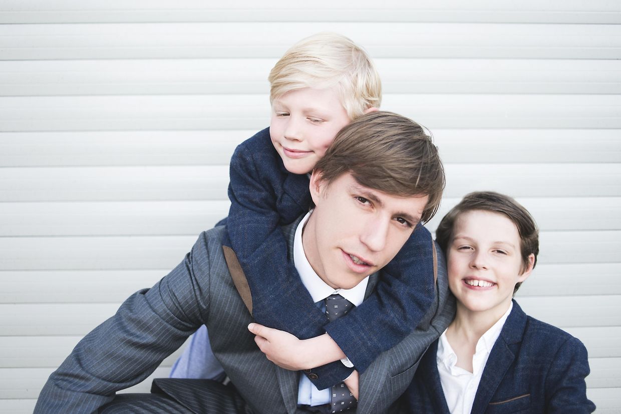 2014: Prinz Louis mit seinen Söhnen Noah und Gabriel.