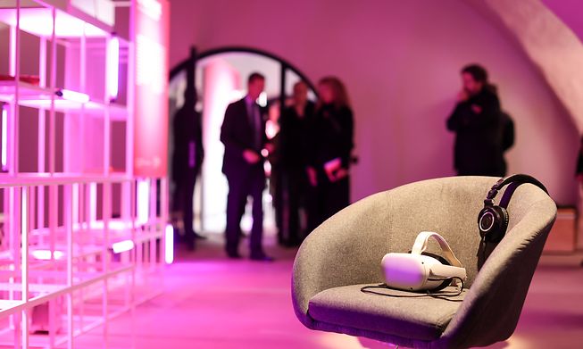 The Virtual Reality Pavilion is spread out over several rooms within Neimënster Abbey