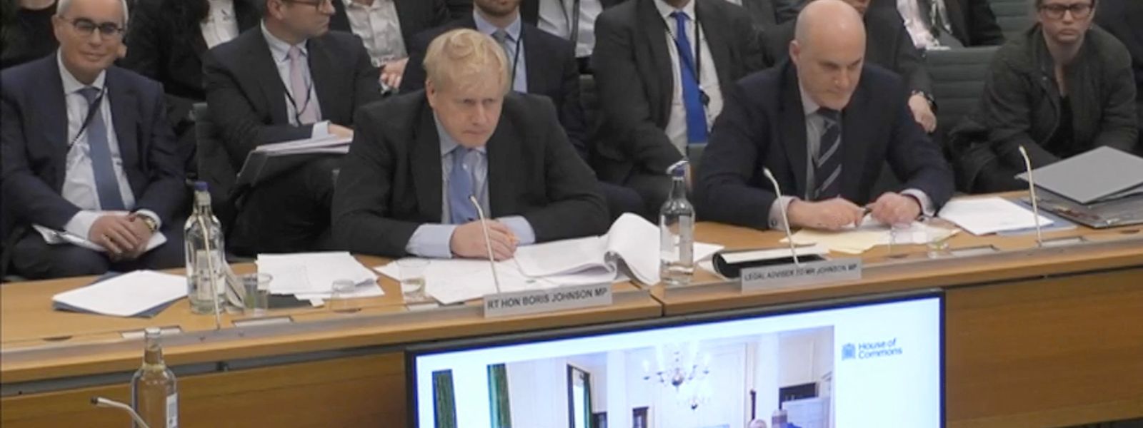 Boris Johnson bei der Anhörung im Privilegienausschuss des britischen Parlaments