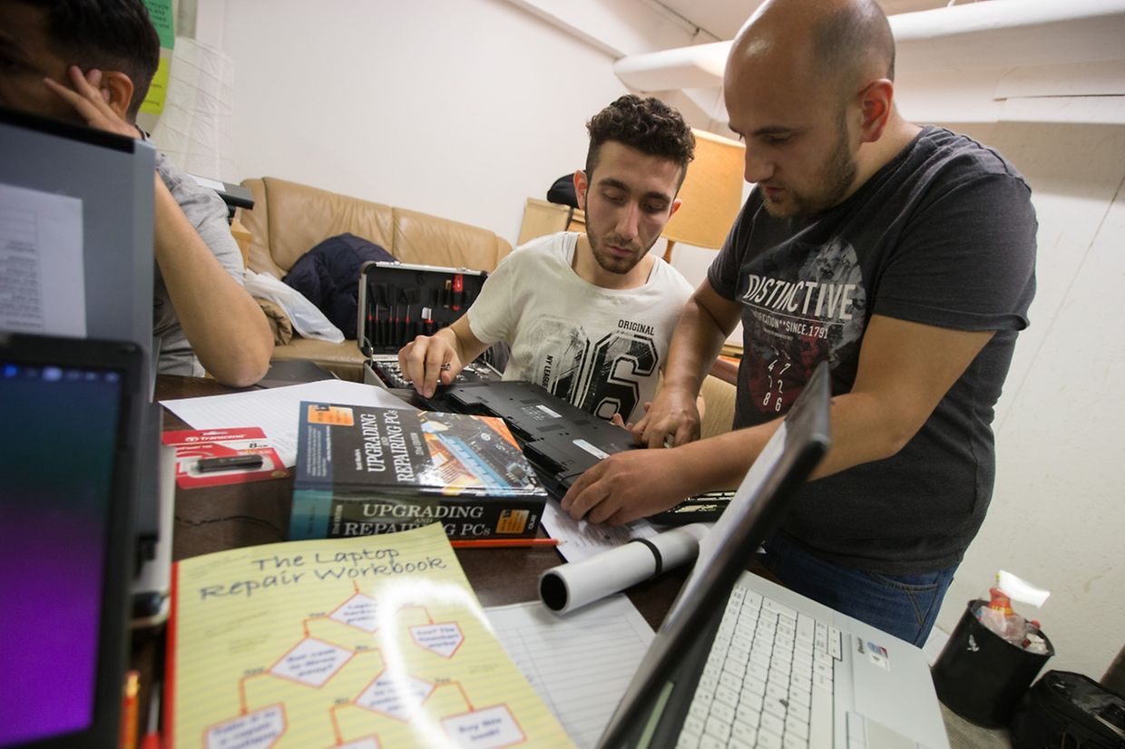 L'atelier de recyclage d'ordinateurs