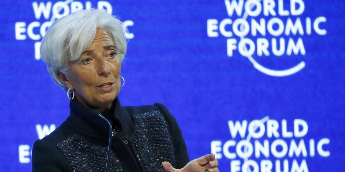 La directrice du FMI Christine Lagarde à Davos.