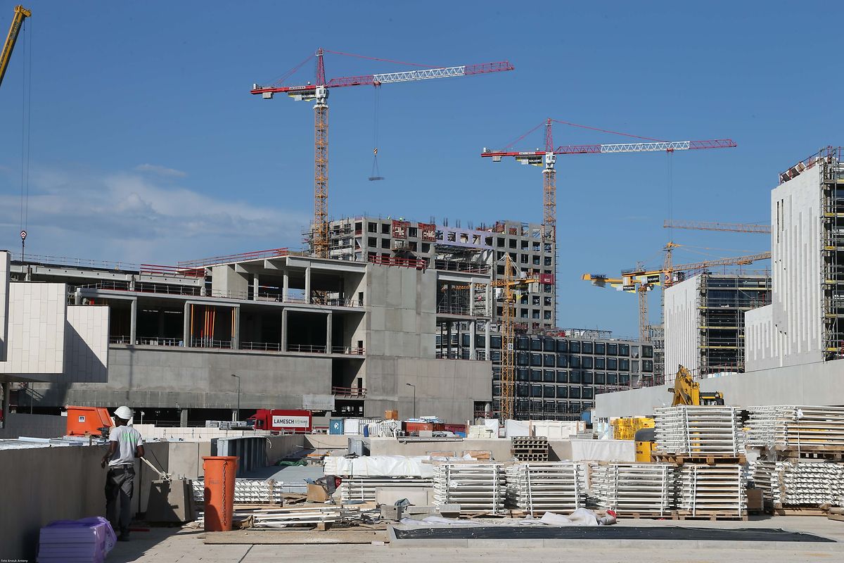 23.8.2017 Luxembourg, Gasperich,  chantier Gasperich ban, Bauarbeiten photo Anouk Antony