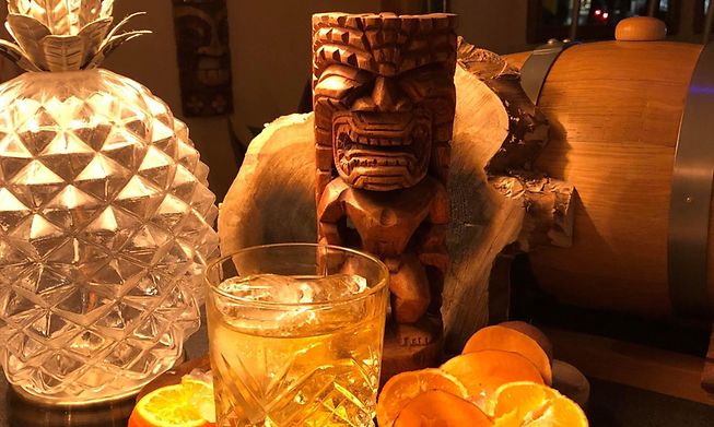 Serving up cocktails in Dudelange, using unusual plantation rum 