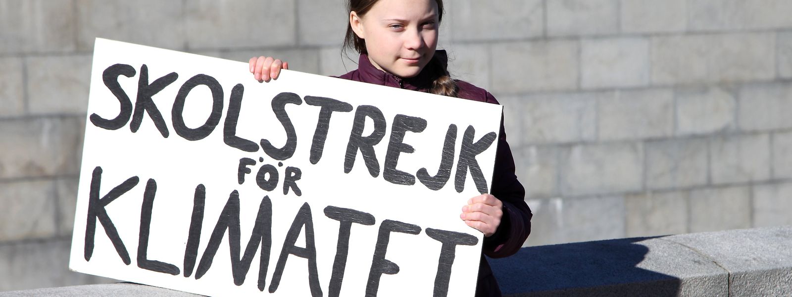 Der Anfang: "Schulstreik für Klima" steht auf der Holzplatte, die Greta Thunberg in die Kamera hält. Eine weltweite Protestbewegung folgte.
