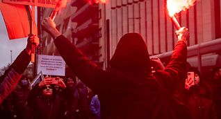 The egg attack came after a day of protests against Covid-19 measures in December 2021, when demonstrators stormed two Christmas markets in the city