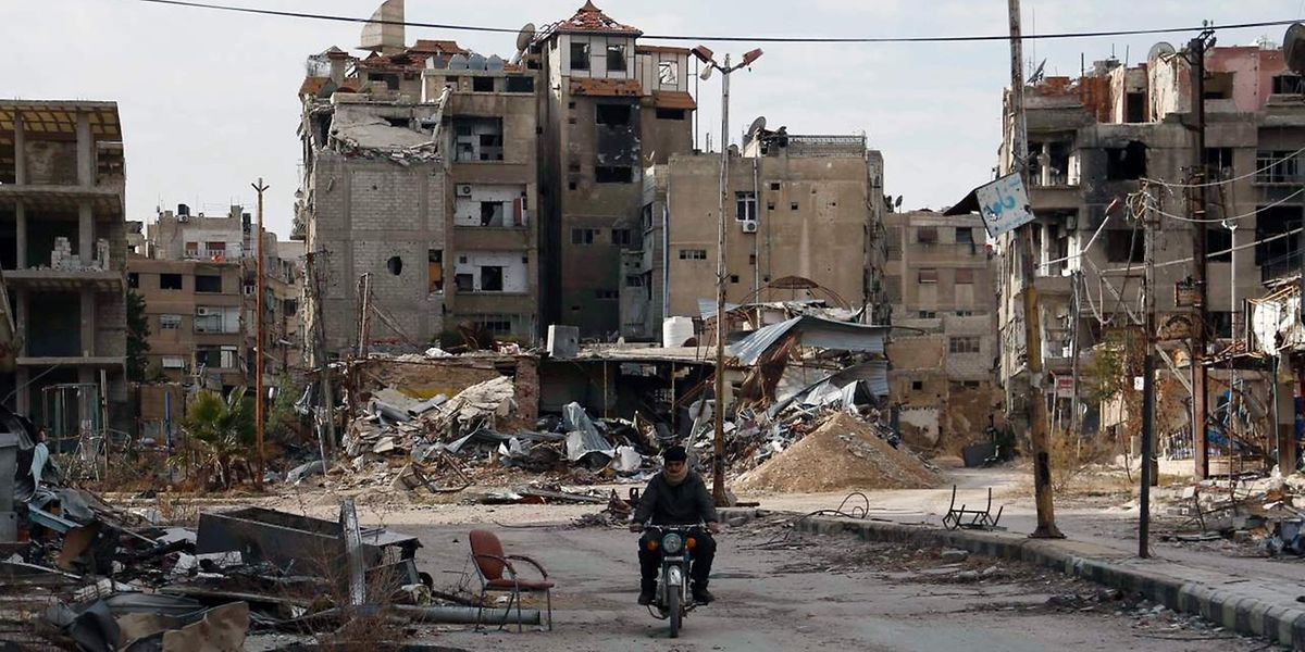 In Harasta, nordöstlich von Damaskus, sind die Spuren des Kriegs unübersehbar.