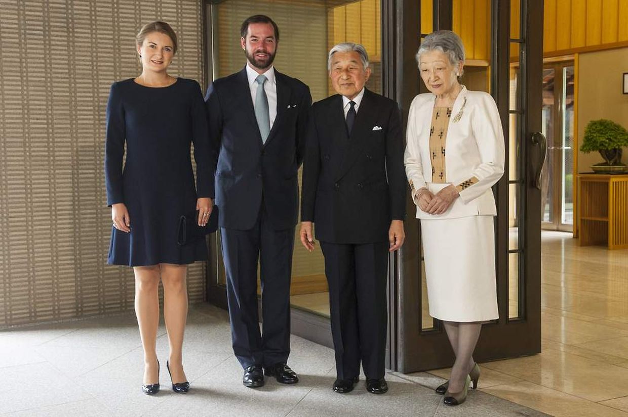 Dort waren sie eingeladen zu Kaiser Akihito und seiner Frau Michiko.