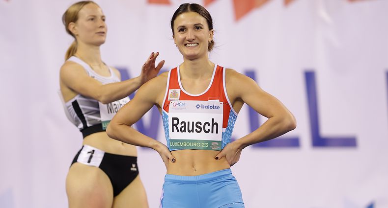 Victoria Rausch (60m Hürden) / Leichtathletik Saison 2023 / 22.01.2023 / CMCM Indoor Meeting / d'Coque Arena, Luxemburg-Kirchberg / Foto: Ben Majerus