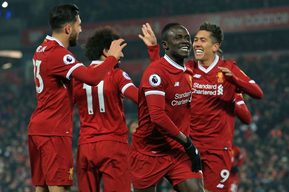 Ca rigole à Liverpool, avec, de g. à dr., Emre Can, Mohamed Salah, Sadio Mané et Roberto Firmino