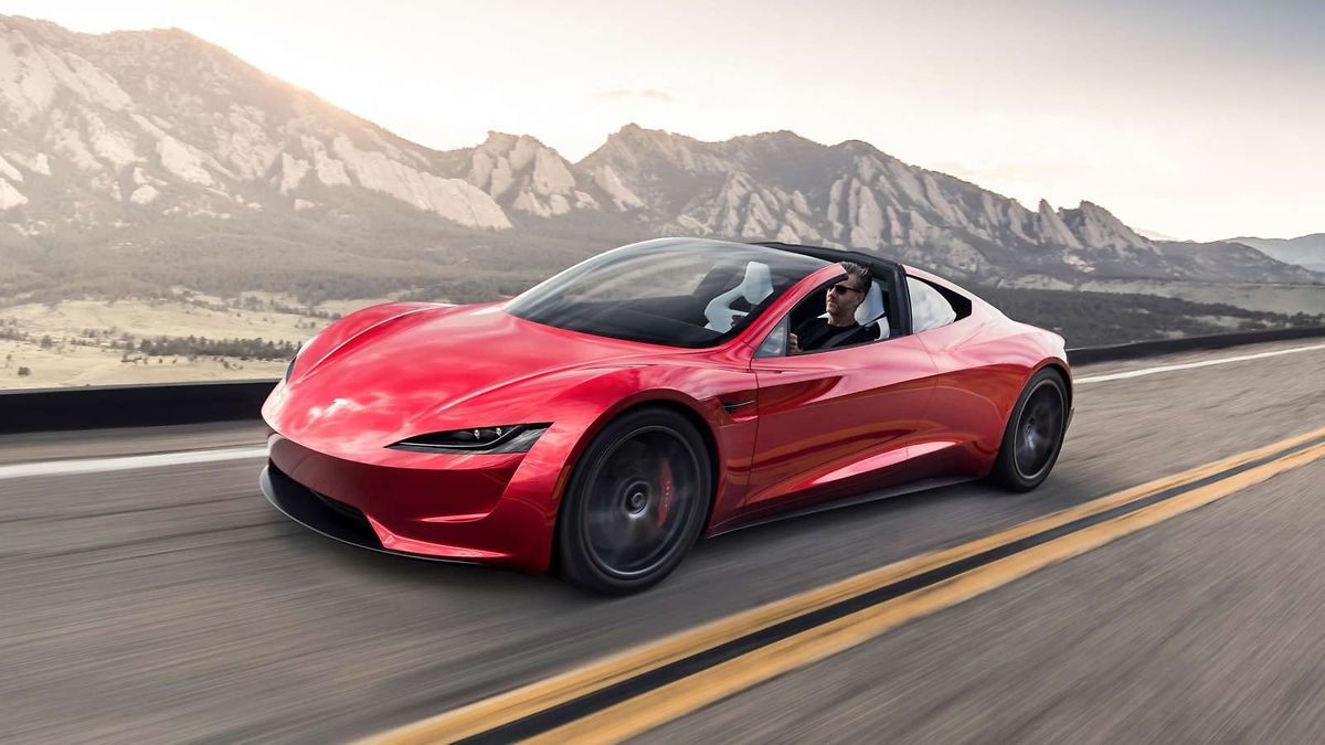 Renner mit herausmehmbaren Dach: Tesla hat für den Roadster enorme Fahrleistungen angekündigt - von Null auf Tempo 100 soll er es in 2,1 Sekunden schaffen können.