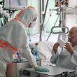 Lokales, Corona-Virus Covid19,  Covid-Intensivstation CHDN Ettelbrück, ( schriftliches Einverständnis des Patienten zum publizieren des Bildes ) Foto: Guy Wolff/Luxemburger Wort