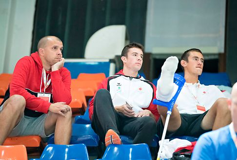 Tennisspieler Calzi und Knaff im Pech