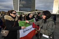 Manifestation du Comité pour la défense des droits de l'Homme en Iran, le 8 janvier 2023.