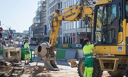 Baustelle Tram und geschlossene Geschäfter im Garer Viertel, Foto: Lex Kleren/Luxemburger Wort
