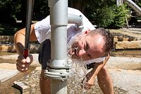 Lok , Sommer 36 Grad , Luxemburg-Stadt , Park , Wasserspiele Foto:Guy Jallay/Luxemburger Wort