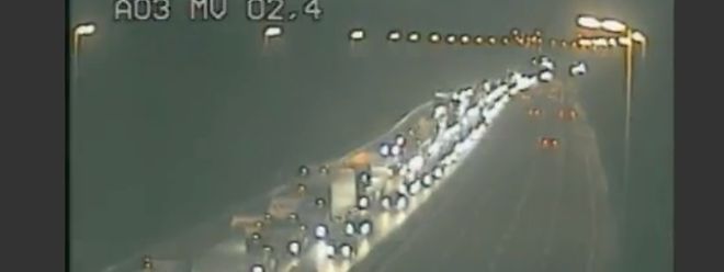 Plus de 10 km de bouchons à 17h30 jusqu'au Luxembourg.