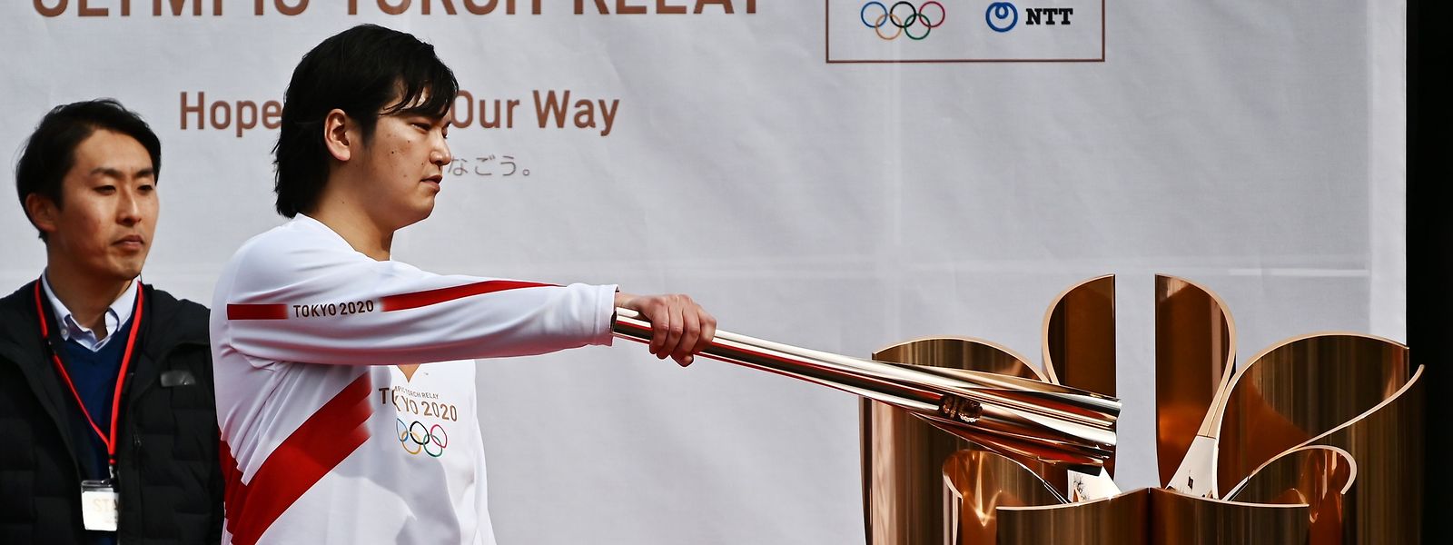 Une répétition générale pour le relais de la flamme olympique a eu lieu samedi à Hamura, à l'ouest de Tokyo..