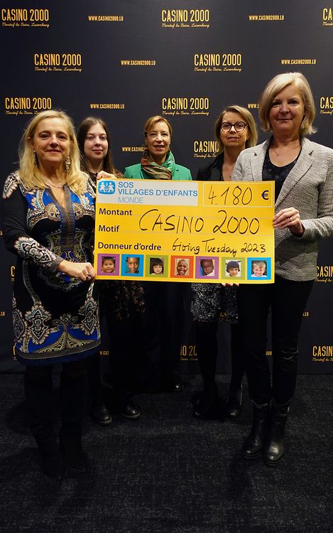SOS Villages enfants monde Luxembourg Remise Chèque - Mondorf-Les-Bains - CASINO 2000 - 14/12/2023 - 