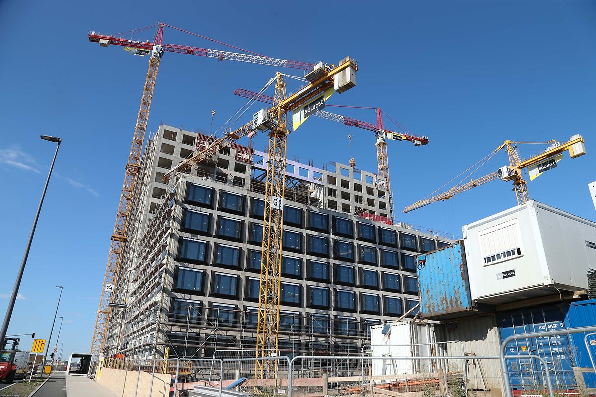 23.8.2017 Luxembourg, Gasperich,  chantier Gasperich ban, Bauarbeiten photo Anouk Antony