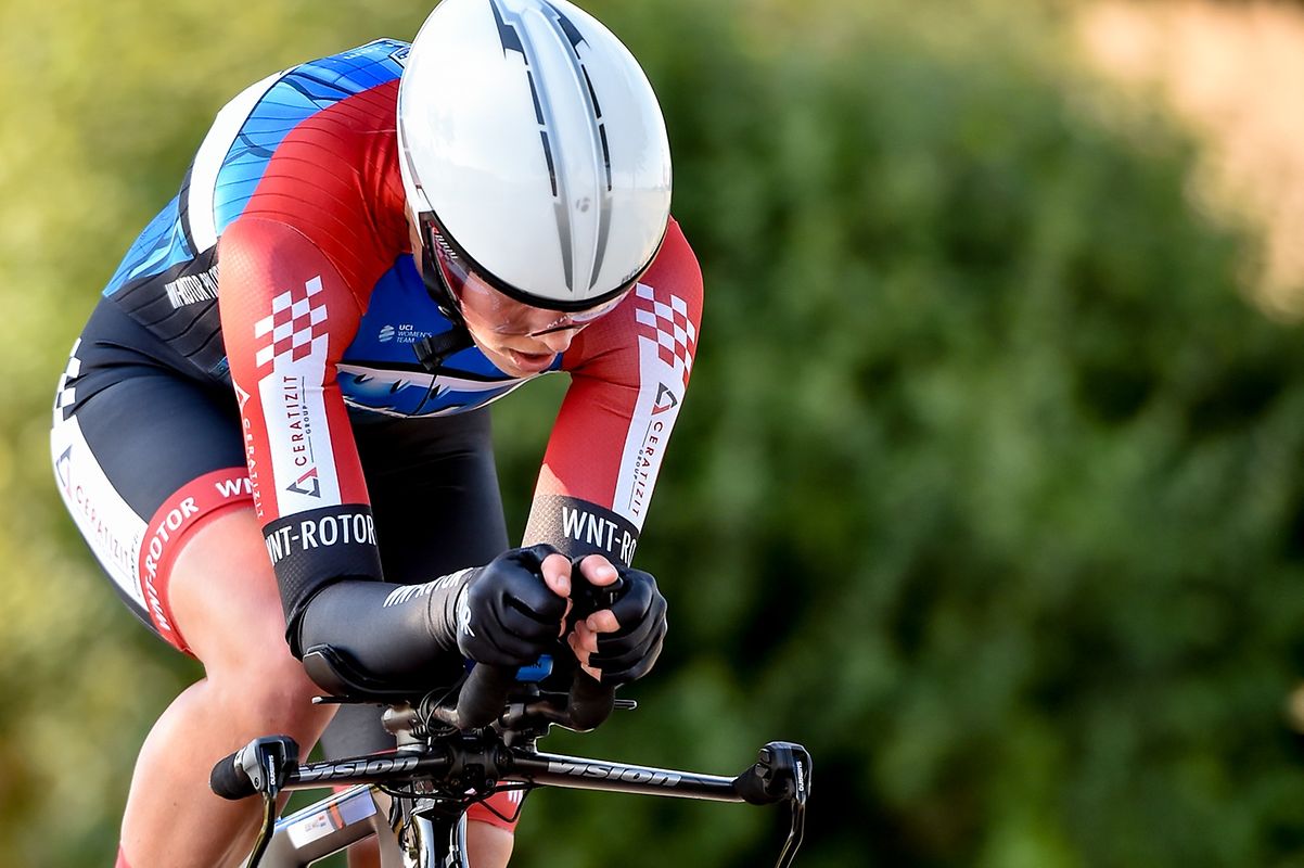 Elise Maes (WNT Cycling) wurde Zweite bei den Frauen.