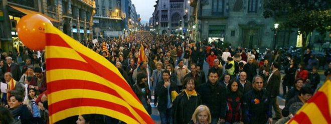 Die Katalanen fordern immer wieder die Abspaltung von Spanien.