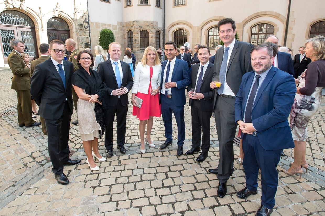 Robert Hever, Yuriko Backes, Claude Lamberty, Julie Hahn -Roob, Romain Mousty, Lex Delles et Dan Codello.